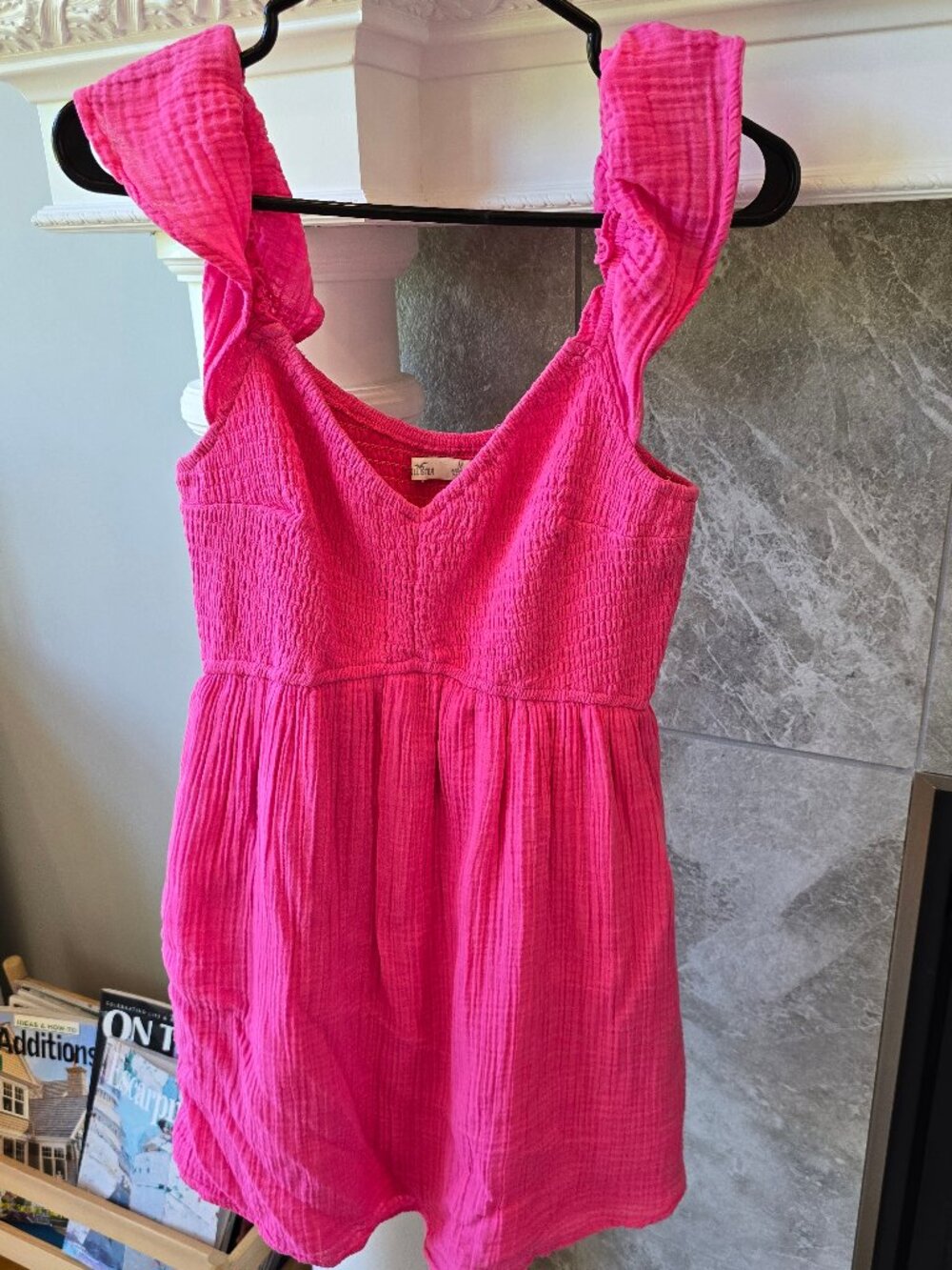 Hollister pink dress, romper skort with liner size medium